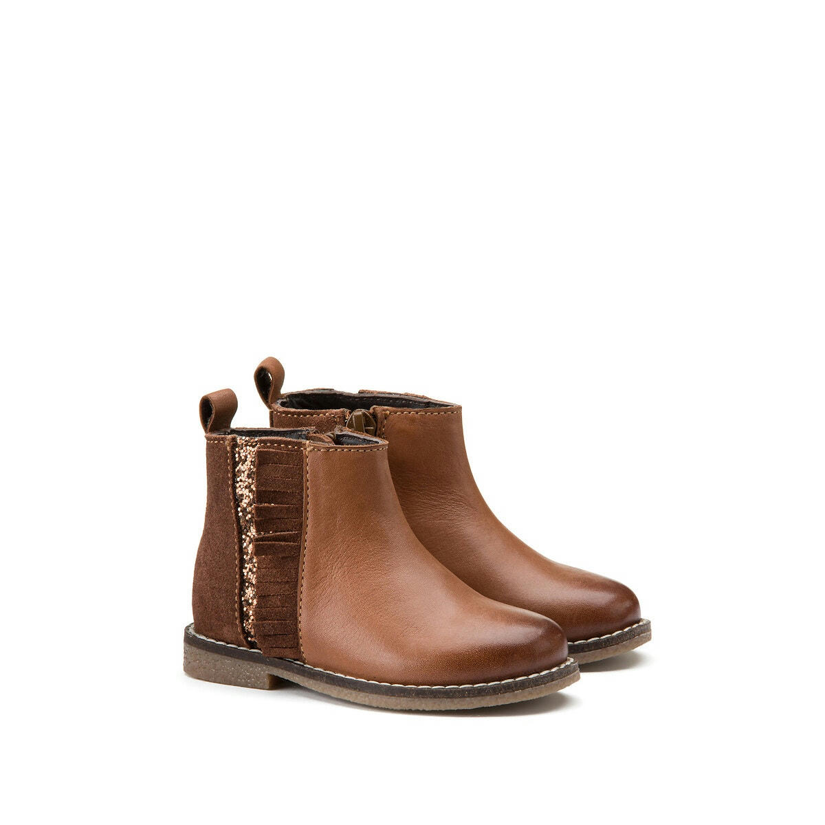 Bottines chelsea en cuir zippées