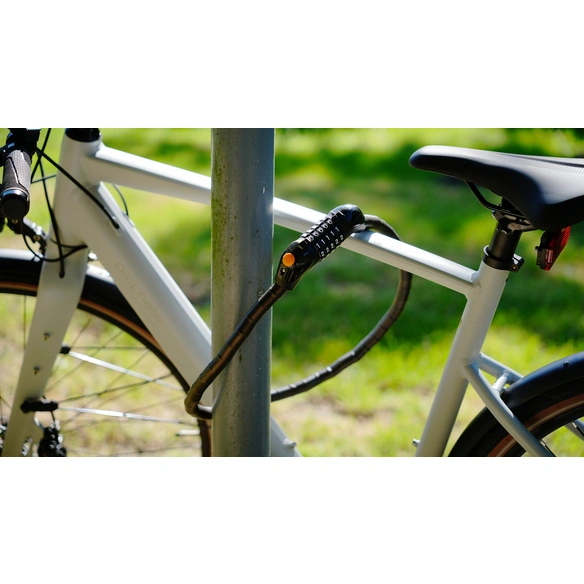 Fahrradschloss, Zahlencode, 100 cm, schwarz