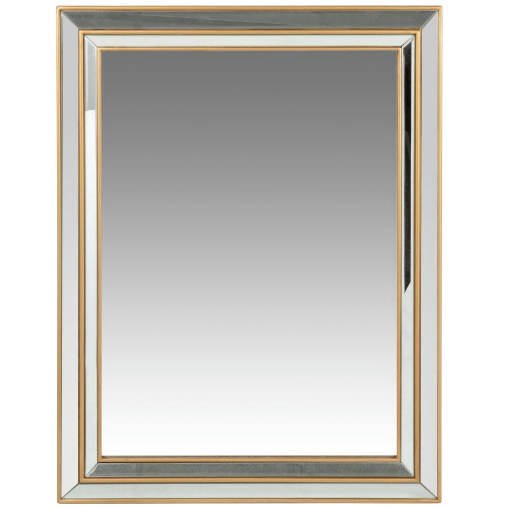 ELIZAH - Miroir rectangulaire doré 70x90