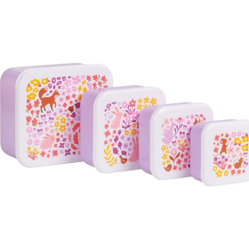 Lunch-Box 4er-Set Flower Garden