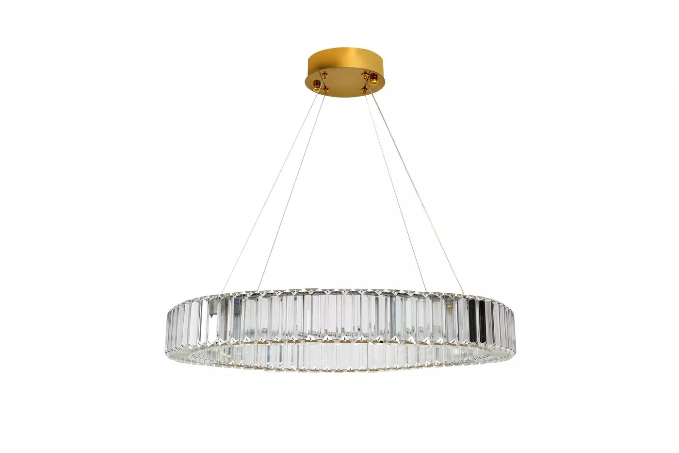 Lampa Wisząca TORES 600 Żyrandol Kryształowy LED Pierścień Glamour 60 cm