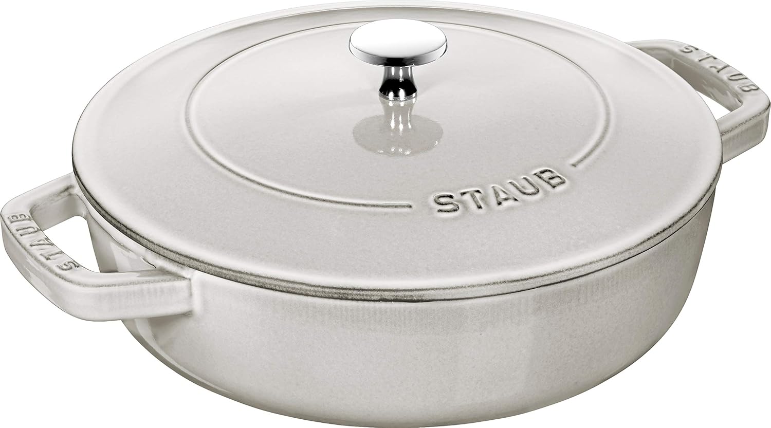 staub Braiser 40501-484 Saute Pan, Campagne, 9.4 inches (24 cm), Both Hands, Cast Enameled Pot, Shallow Type, Sukiyaki, Induction Compatible, Japanese Serial Number Included