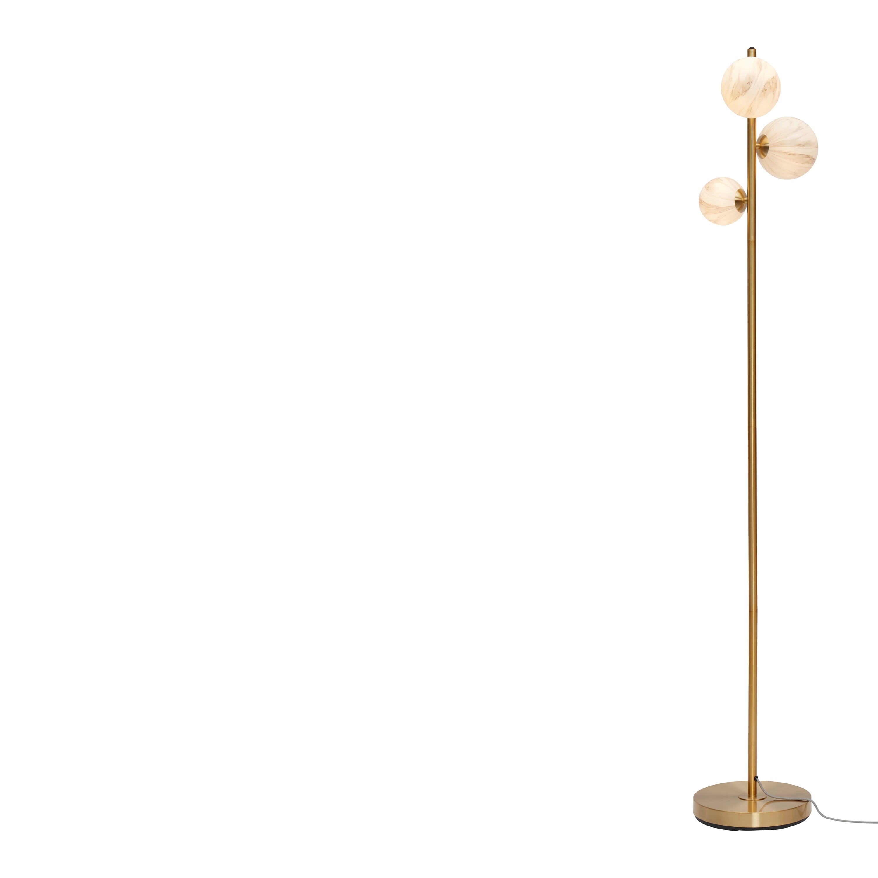 It's about RoMi Carrara Vloerlamp - 3-bol - Goud