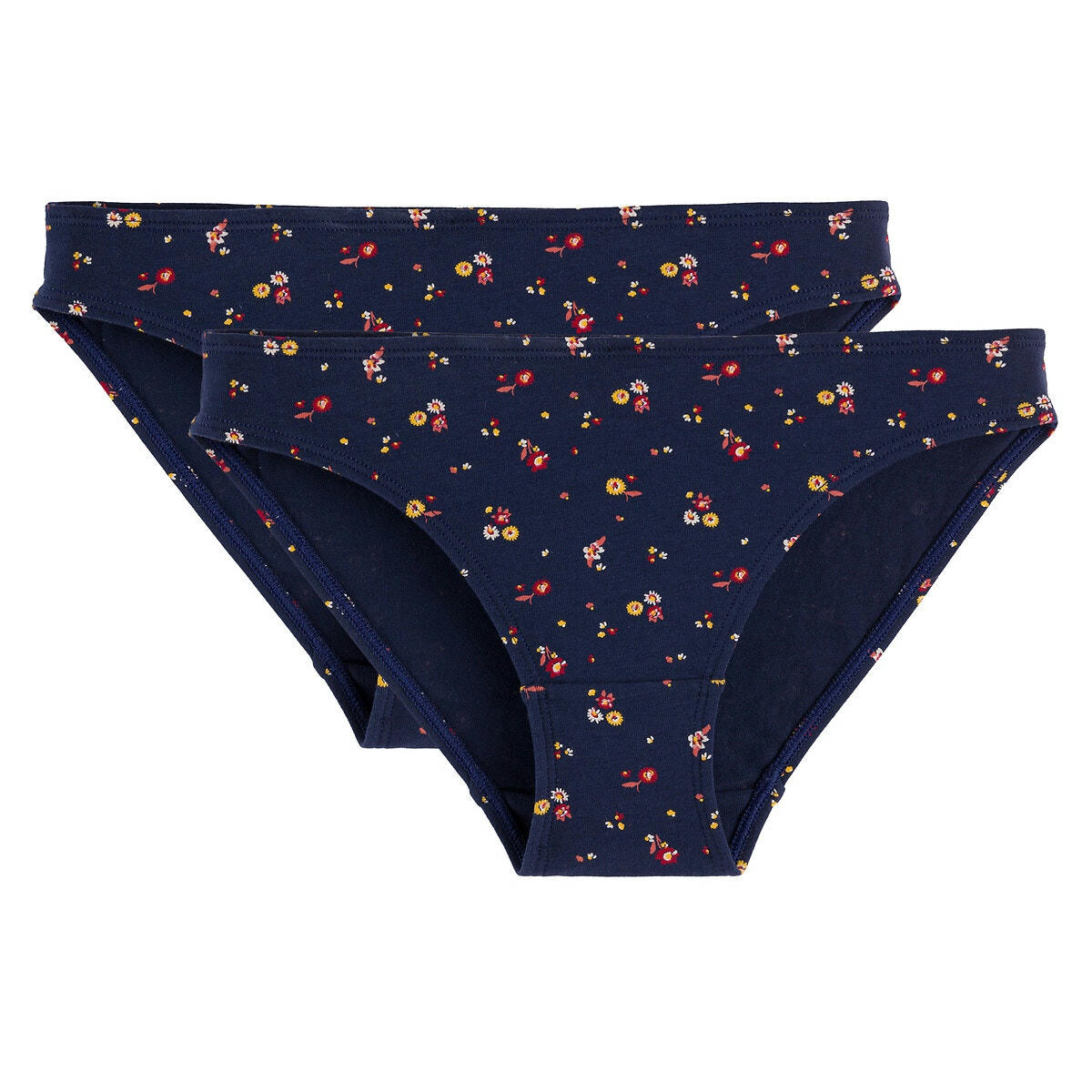 Lot de 2 slips, imprimé fleurs