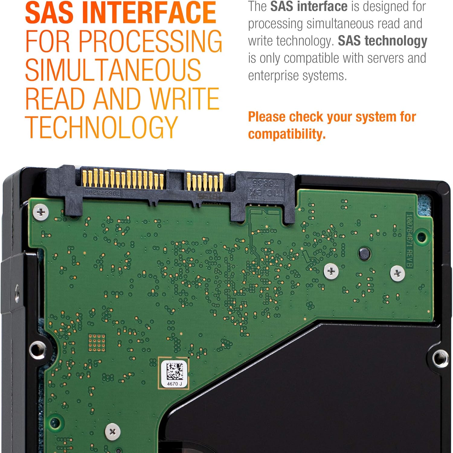 Seagate Enterprise Capacity 3.5 HDD| ST6000NM0034 | 6TB 7.2K RPM SAS 12Gb/s 128MB Cache 3.5' | 512n | Enterprise Hard Disk Drive for Hyperscale Applications (Renewed)