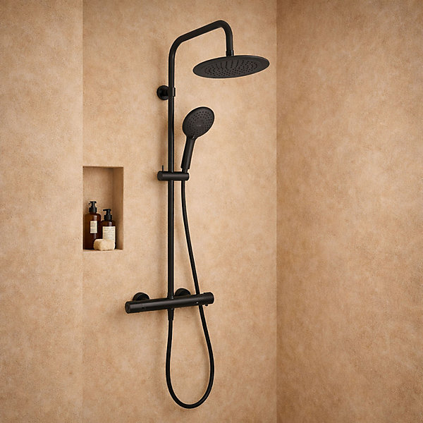 Colonne thermostatique, noir, Essebagno Essegoia II