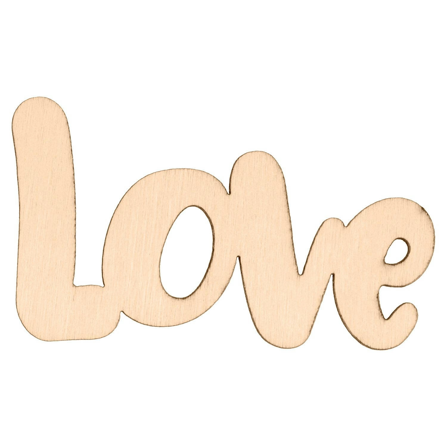 - Mot en bois 'Love'