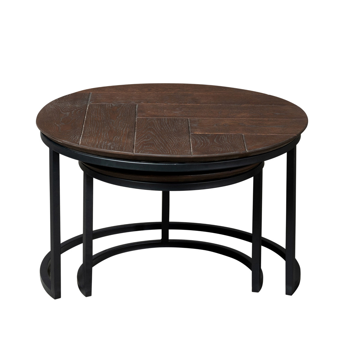 Starfurn Salontafel Otik - Rond Bruin Hout - Set van 2