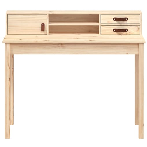 NNEVL Desk 110x50x93 cm Solid Wood Pine