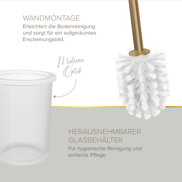 Bad-Accessoire-Set »JUNA«, Gold, Montageart: Kleben oder Bohren