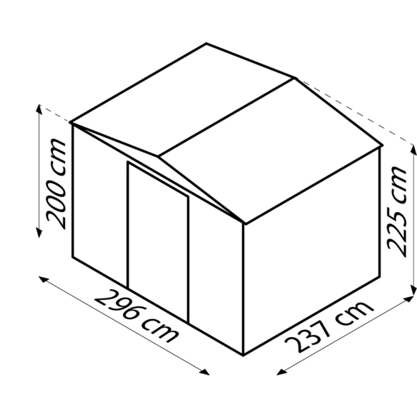 Gerätehaus »Tower«, Stahl, Satteldach, 6,99 m², BxT: 308 x 247 cm, jade