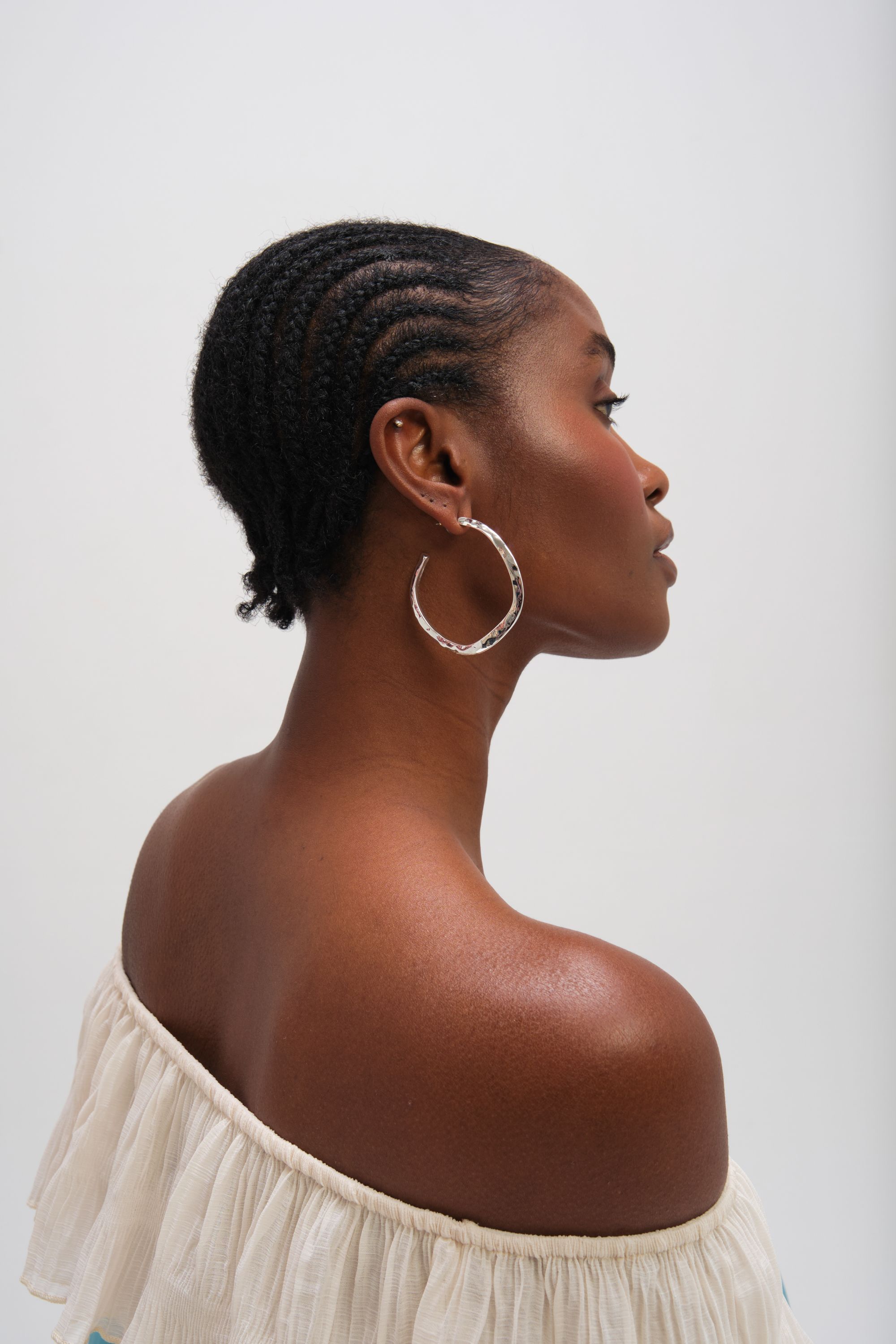 Mood Silver Plated Large Molten Hoops