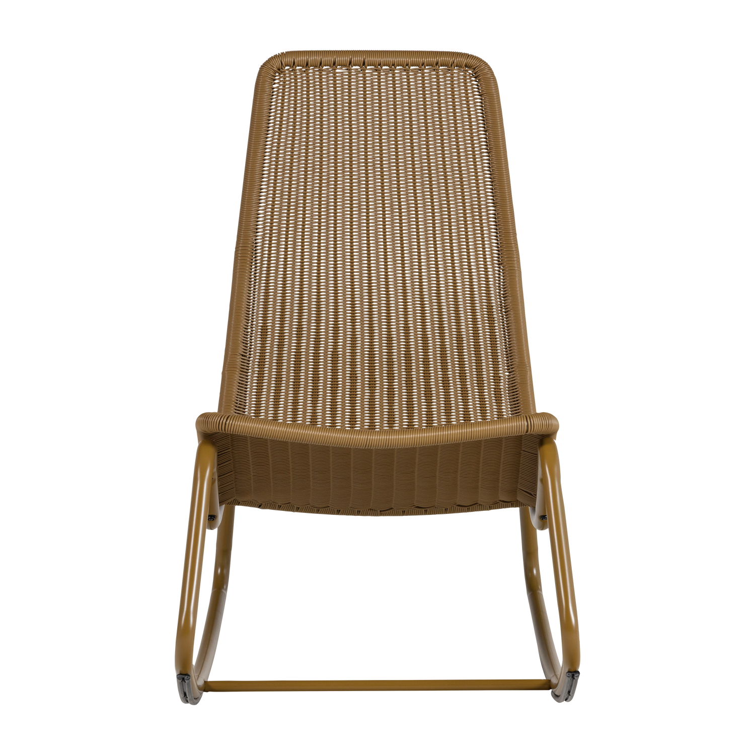 WOOOD schommelstoel tuin Tom - Kunststof - Honinggeel - 97x51x95