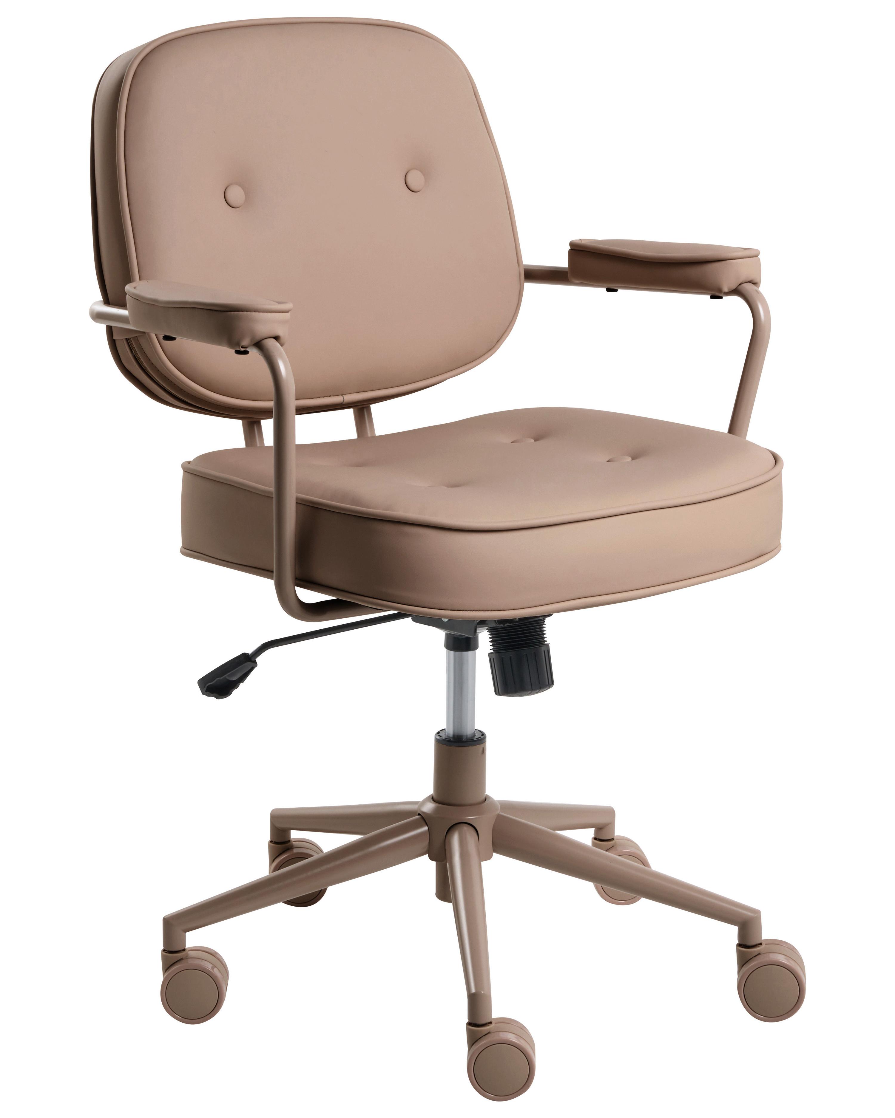 Desk Chair PARAMUS Faux Leather Light Brown