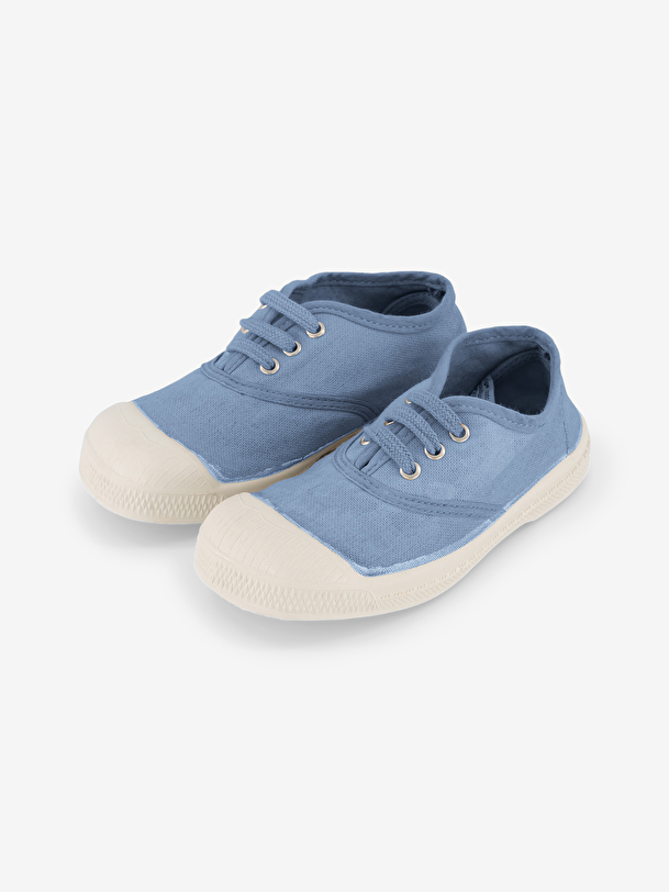 Tennis lacets enfant denim