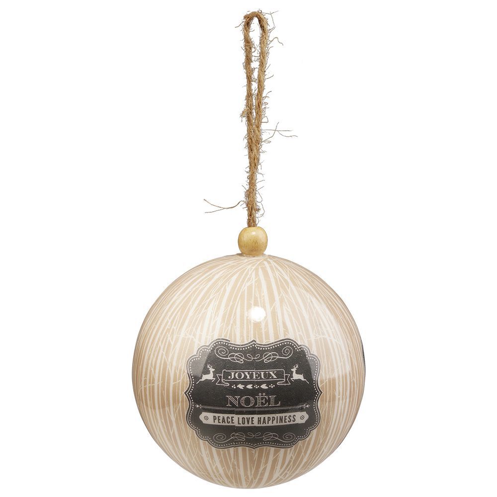 Boule de No&euml;l XL design forêt Ø12cm