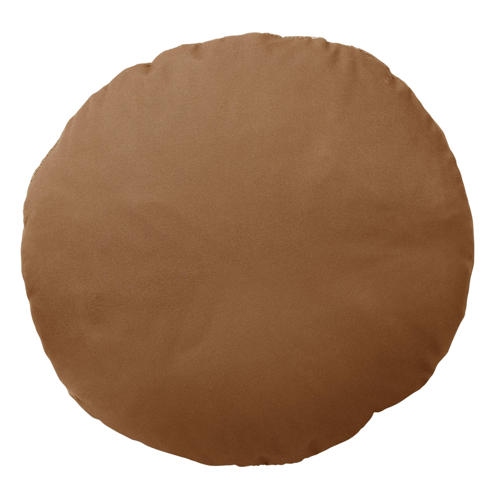 - Coussin rond marron doux 40 cm uni