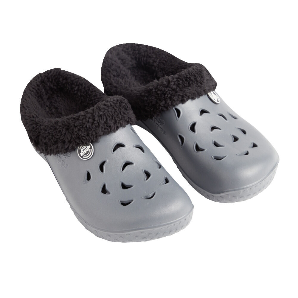 Sabots Hipps homme fourrés gris et noirs 42/43