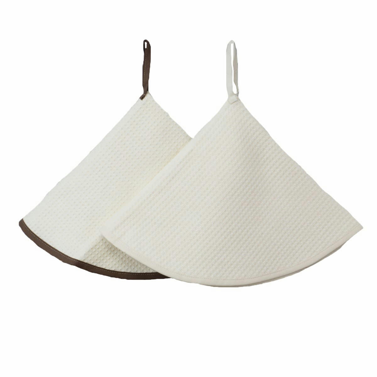 AMBIANCE - Lot de 2 essuies mains en coton ecru