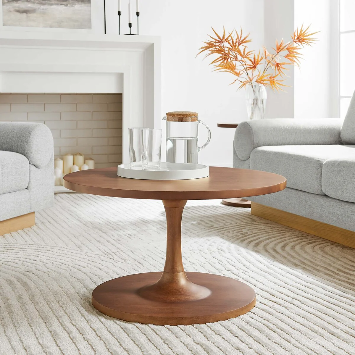 Lina 30 Round Wood Coffee Table