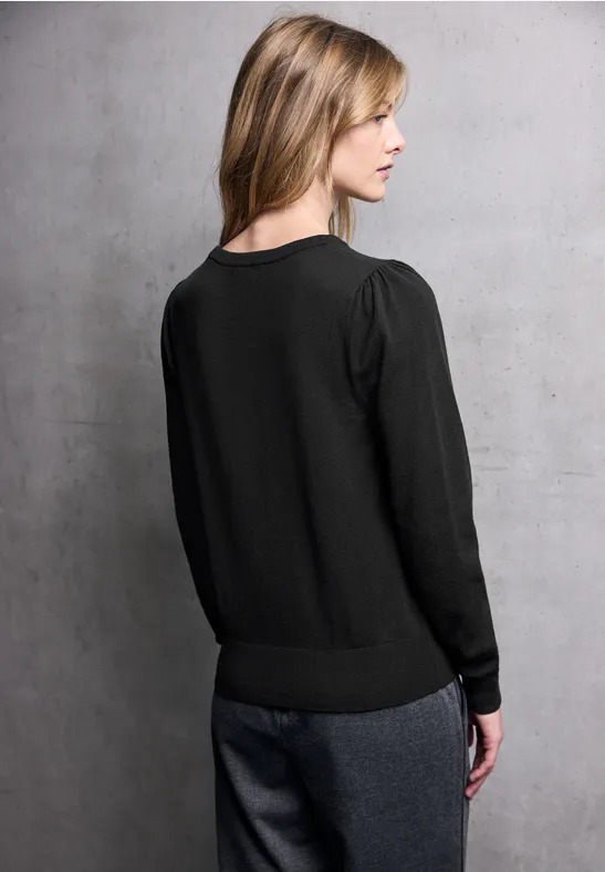 Pullover mit Puff-Ärmeln