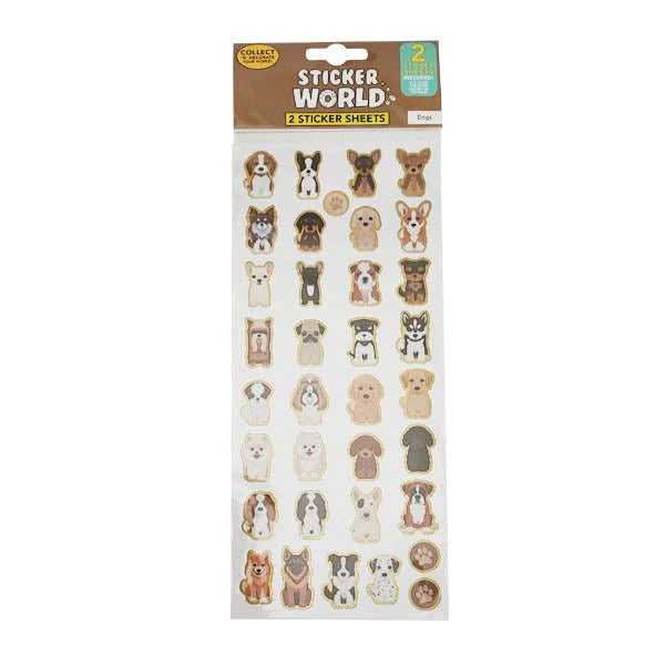 Sticker World Sheets Dogs 2 Pack