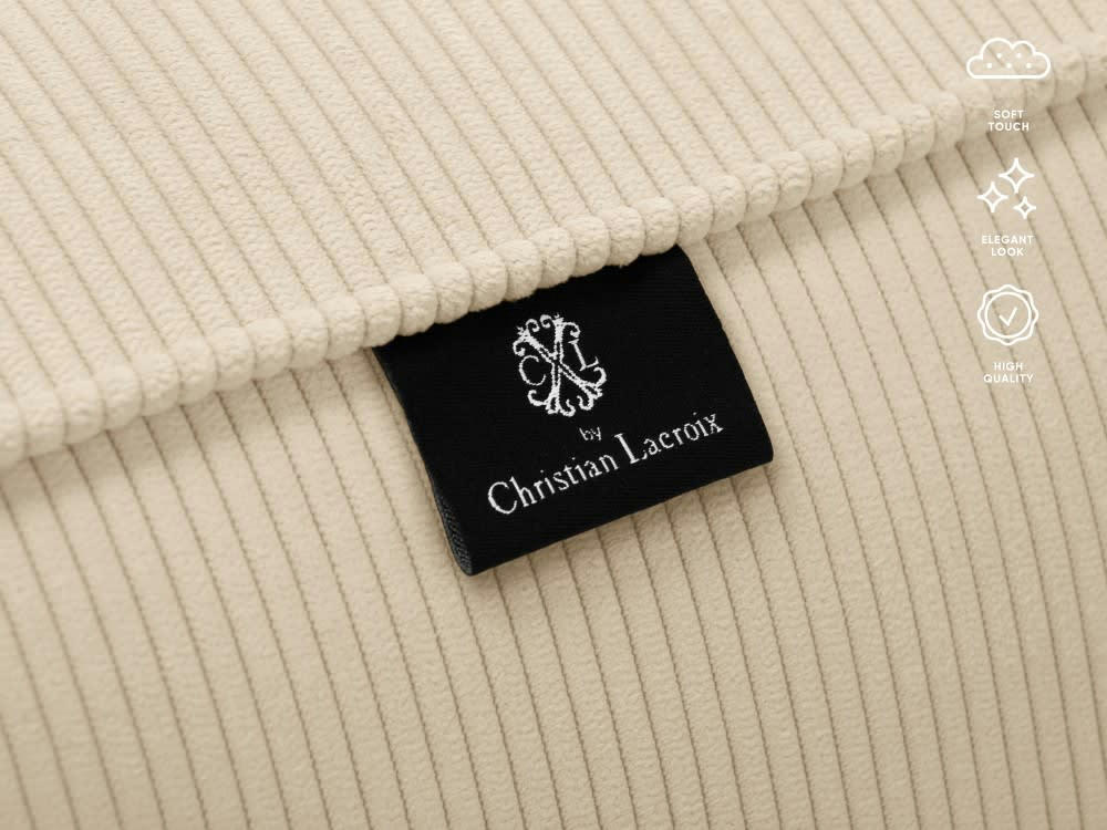 ALEXIS - Canapé 2 places en tissu structuré beige clair