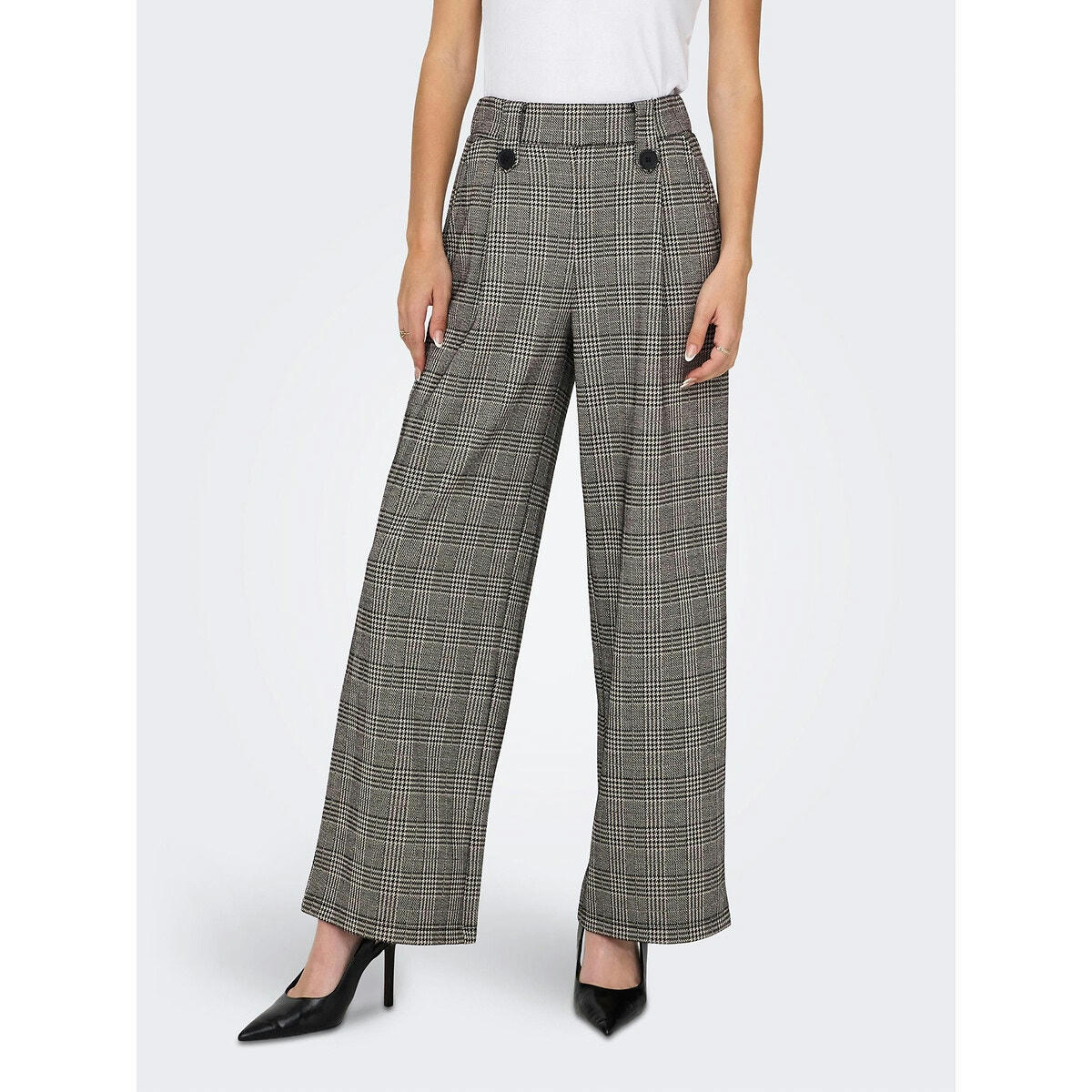 Pantalon large à carreaux
