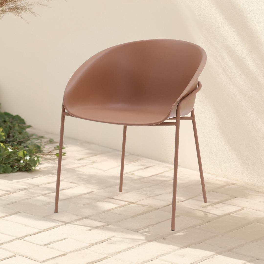 DS4U - Ella kunststof eetkamerstoel - terracotta