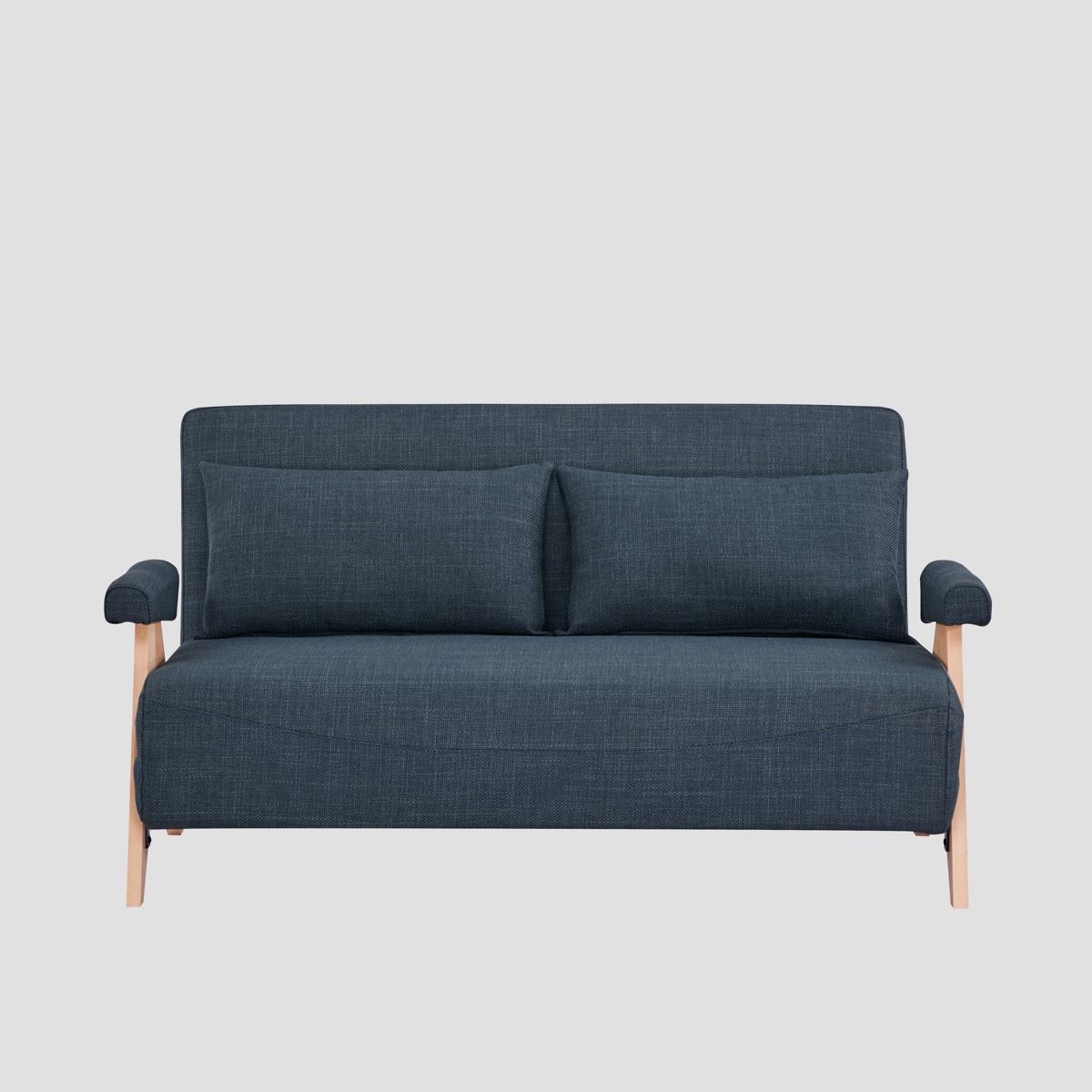 Sofa CALORE 2-osobowa, z funkcją spania granatowa 157x90x82 cm