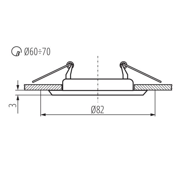 Oprawa wpuszczana oczko okrągła biała 8,2cm ARGUS II 1xGU10x10W IP20 Kanlux
