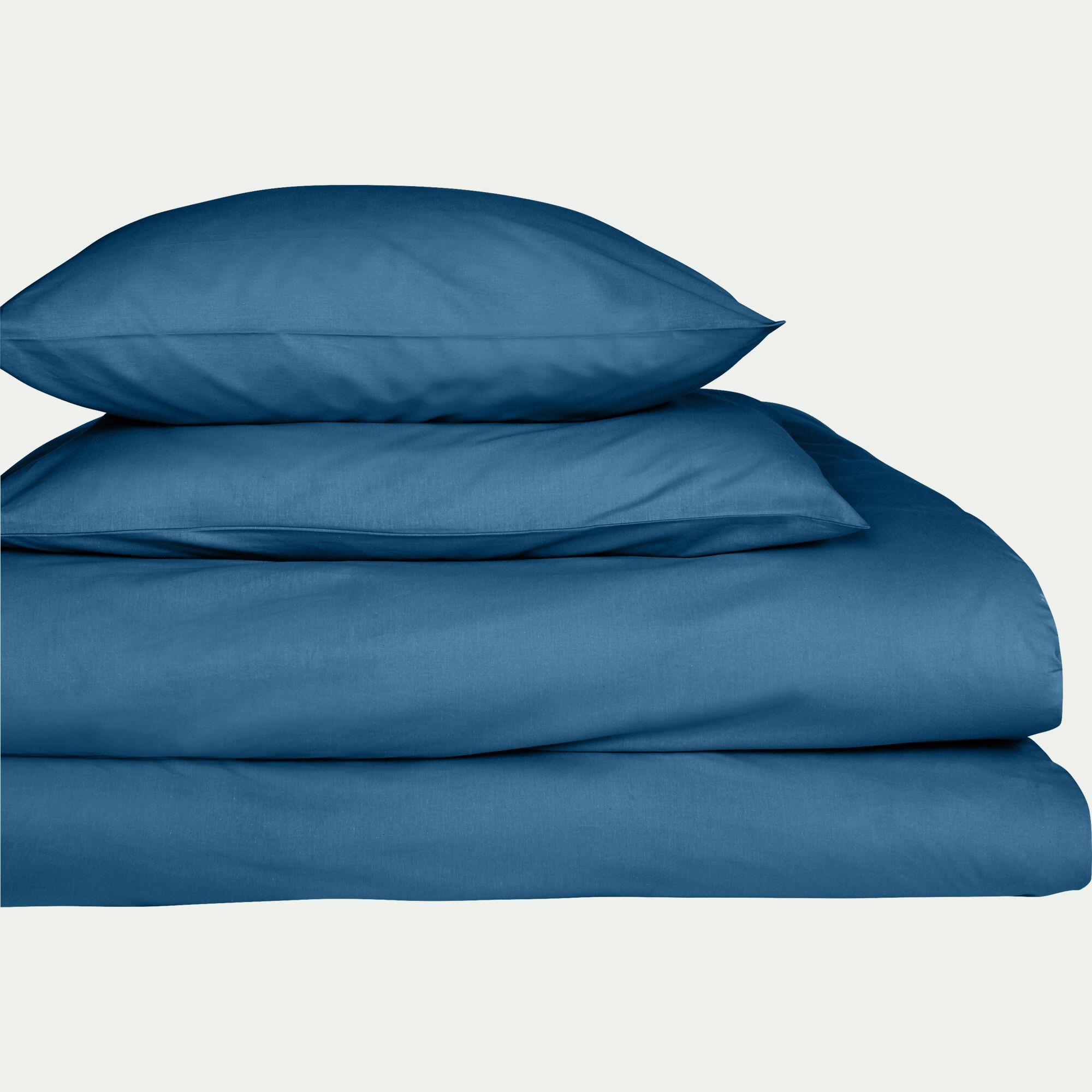 CALANQUES - Taie de traversin en coton - bleu figuerolles 43x190cm