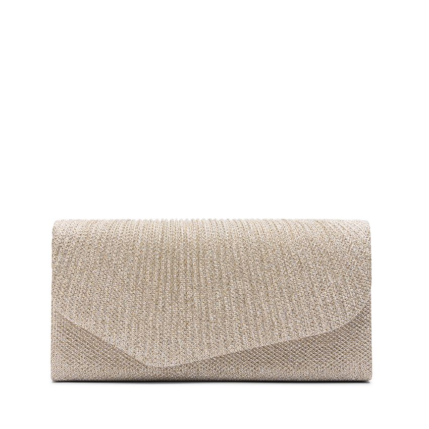 Manfield Zilveren glitter clutch