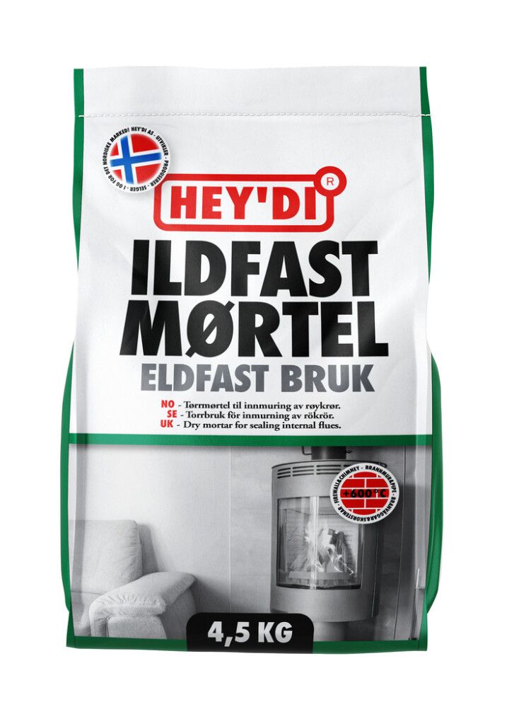 MØRTEL HEY'DI ILDFAST 4.5 KG
