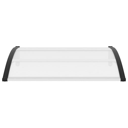 NNEVL Door Canopy Black and Transparent 120x80 cm PC