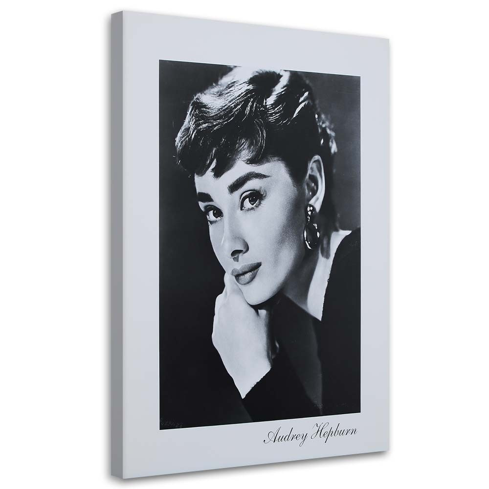 Feeby Obraz Audrey Hepburn portret czarno biały 40x60