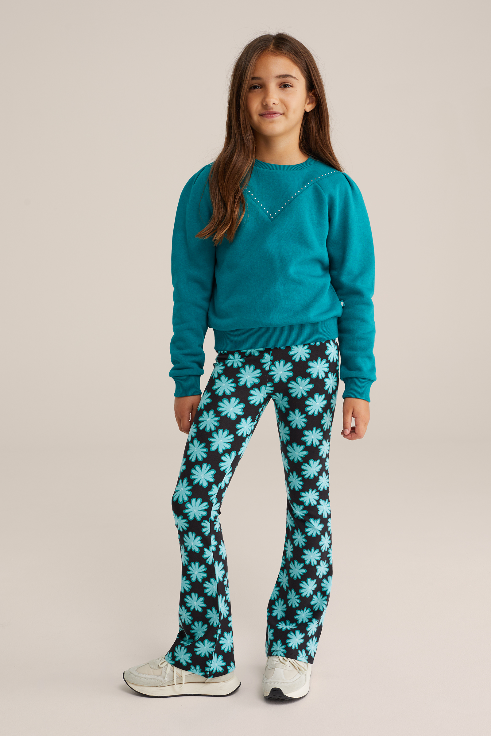 Meisjes flared legging met print