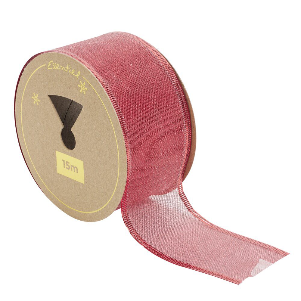 Ruban décoratif No&euml;l organza 15m (3 modèles)