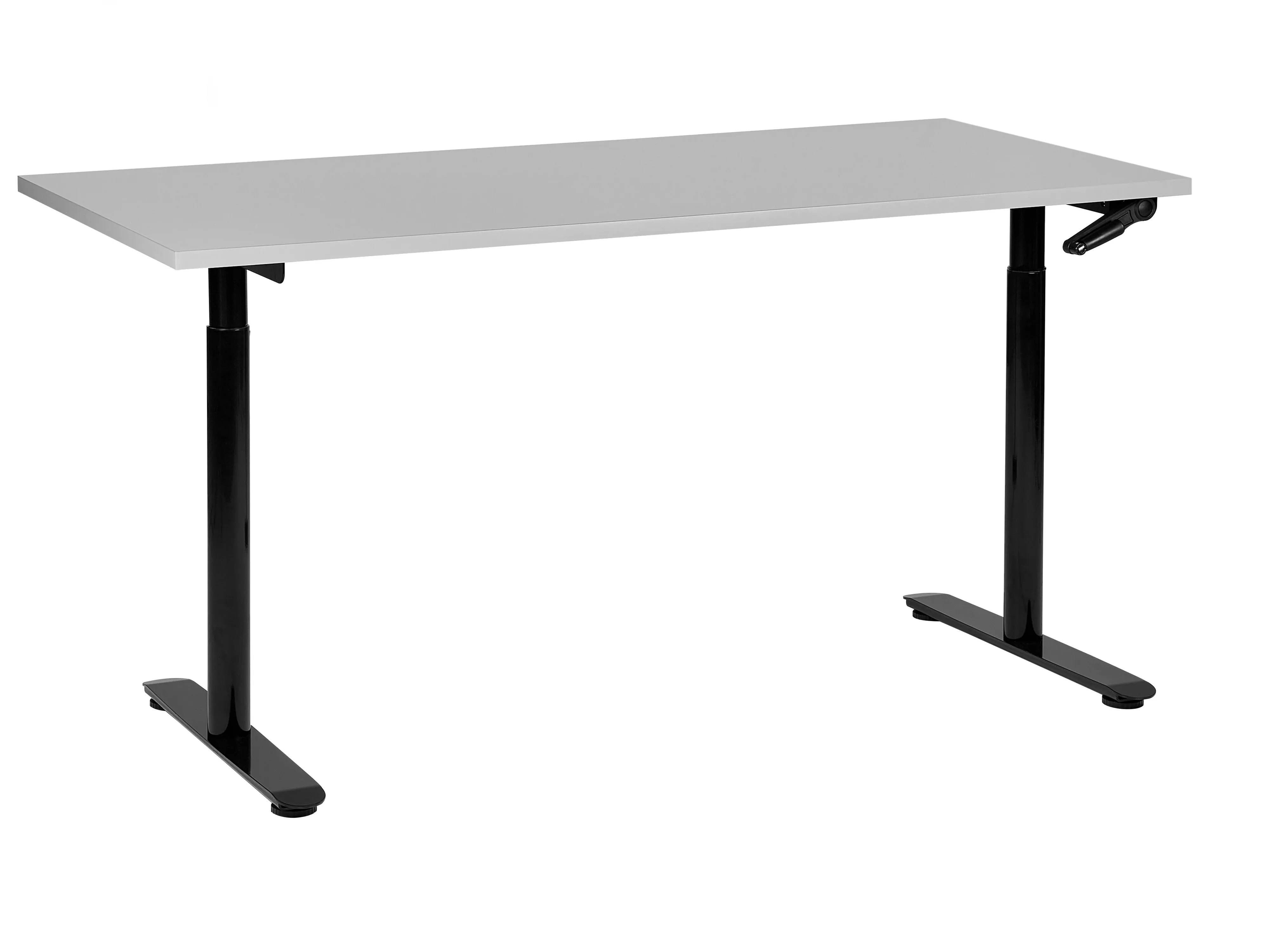 Manual Adjustable Standing Desk DESTINAS Grey/ Black 160 cm 72 cm