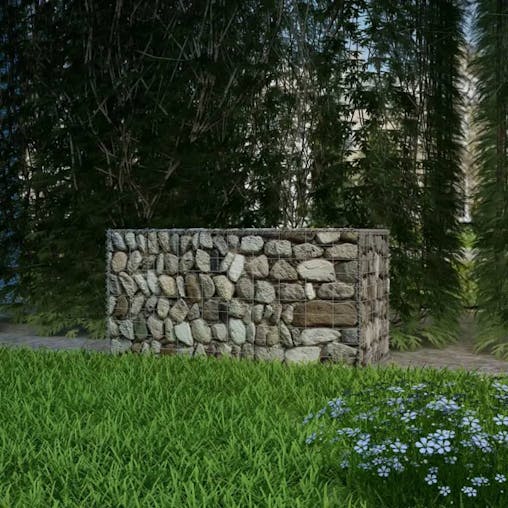 NNEVL Gabion Basket Galvanised Steel 100x50x50 cm