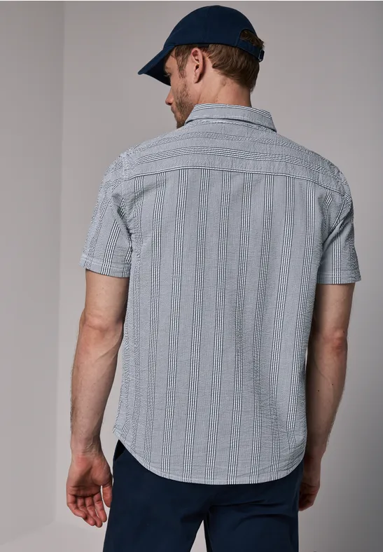 Seersucker Baumwoll-Hemd