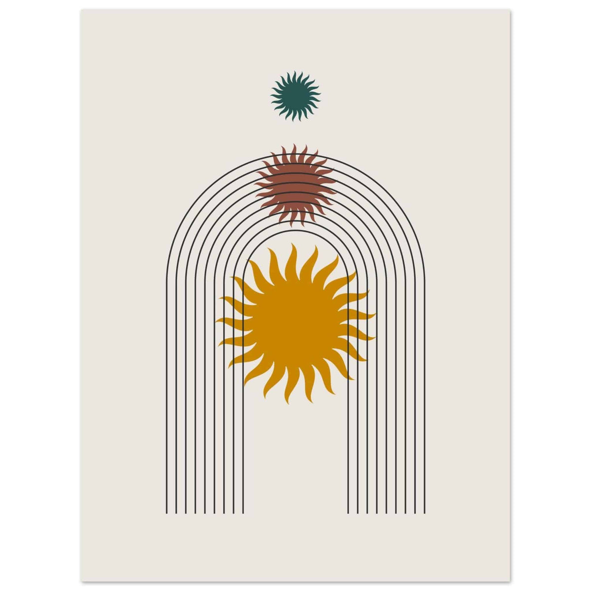 Artfulprints Boho – Sunny arch  poster 30x40 cm