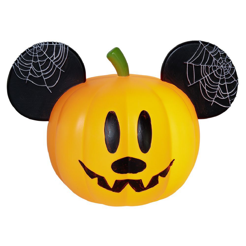 Citrouille Disney Mickey à LED orange et noir L30xH18cm - grand modèle