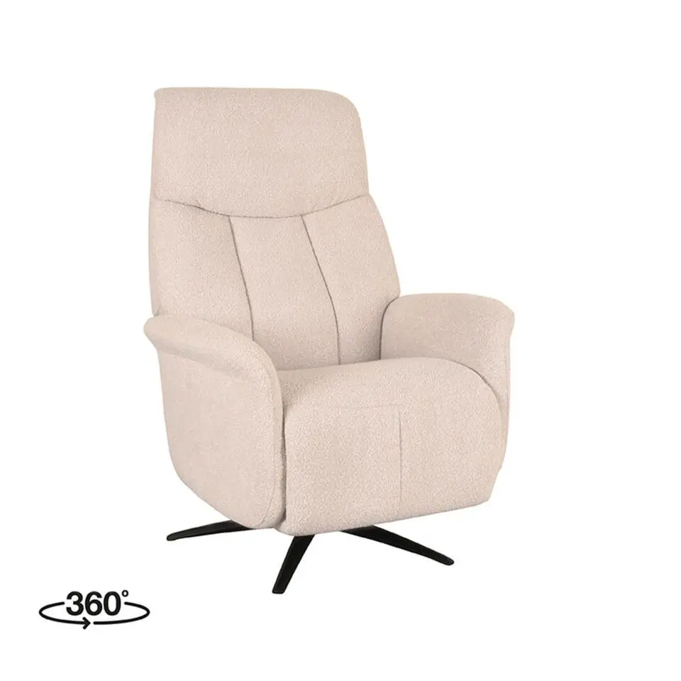 LABEL51 Fauteuil Oslo - Naturel - Boucle - Elektrisch - 87x79x112 cm
