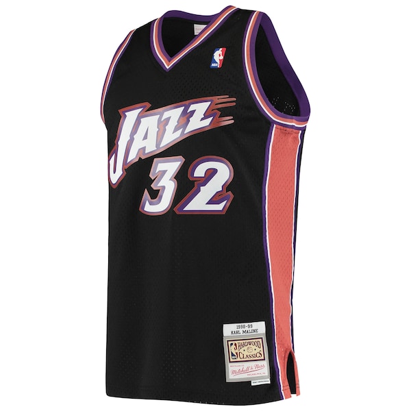 Karl Malone Utah Jazz 2001/02 Hardwood Classics Swingman Jersey - Black