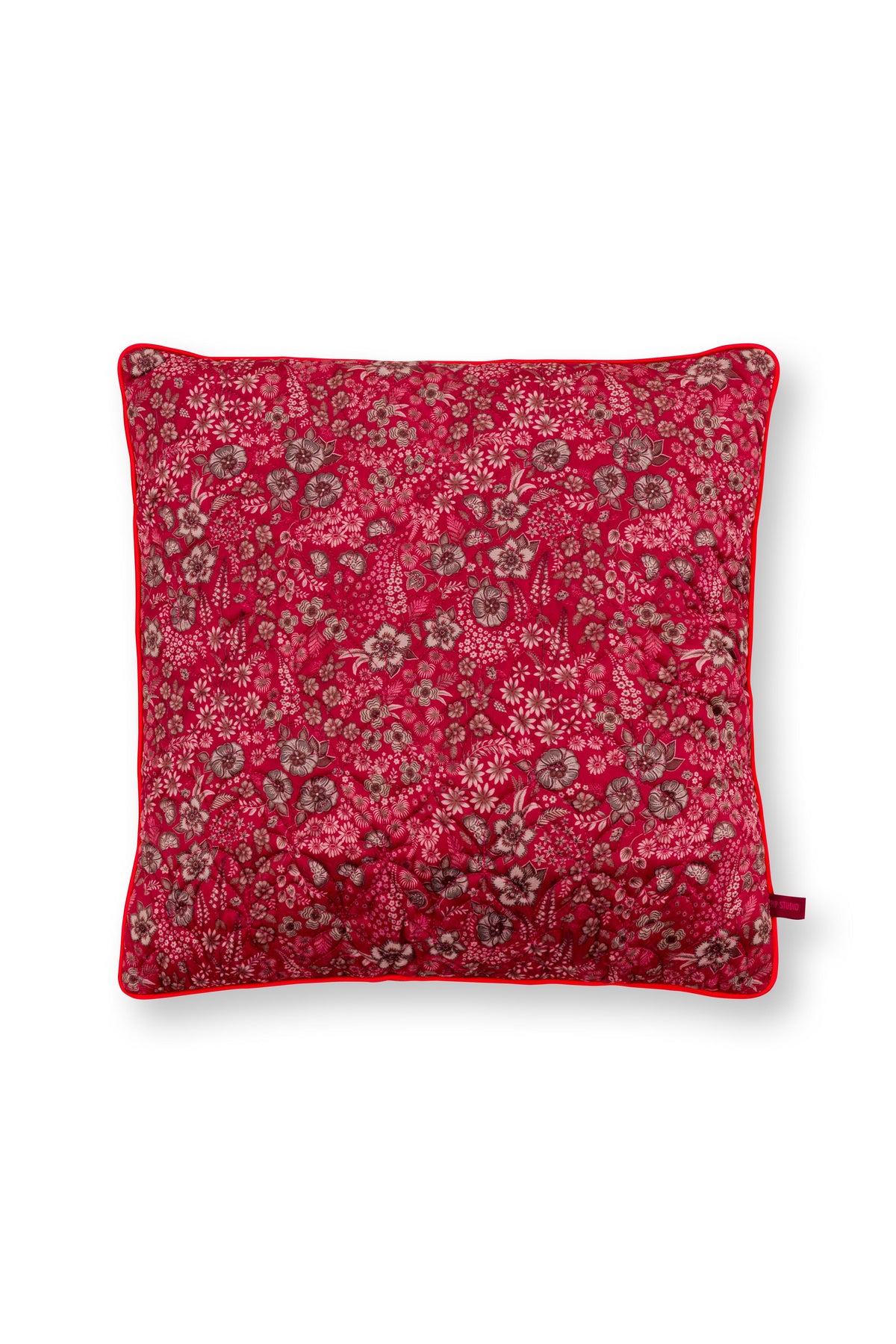 Pip Studio Sierkussen Quilted Daisy Dreams - Rood - 50x50cm