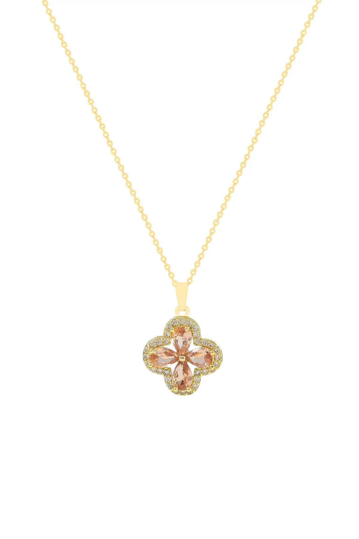 Champagne Clover Necklace