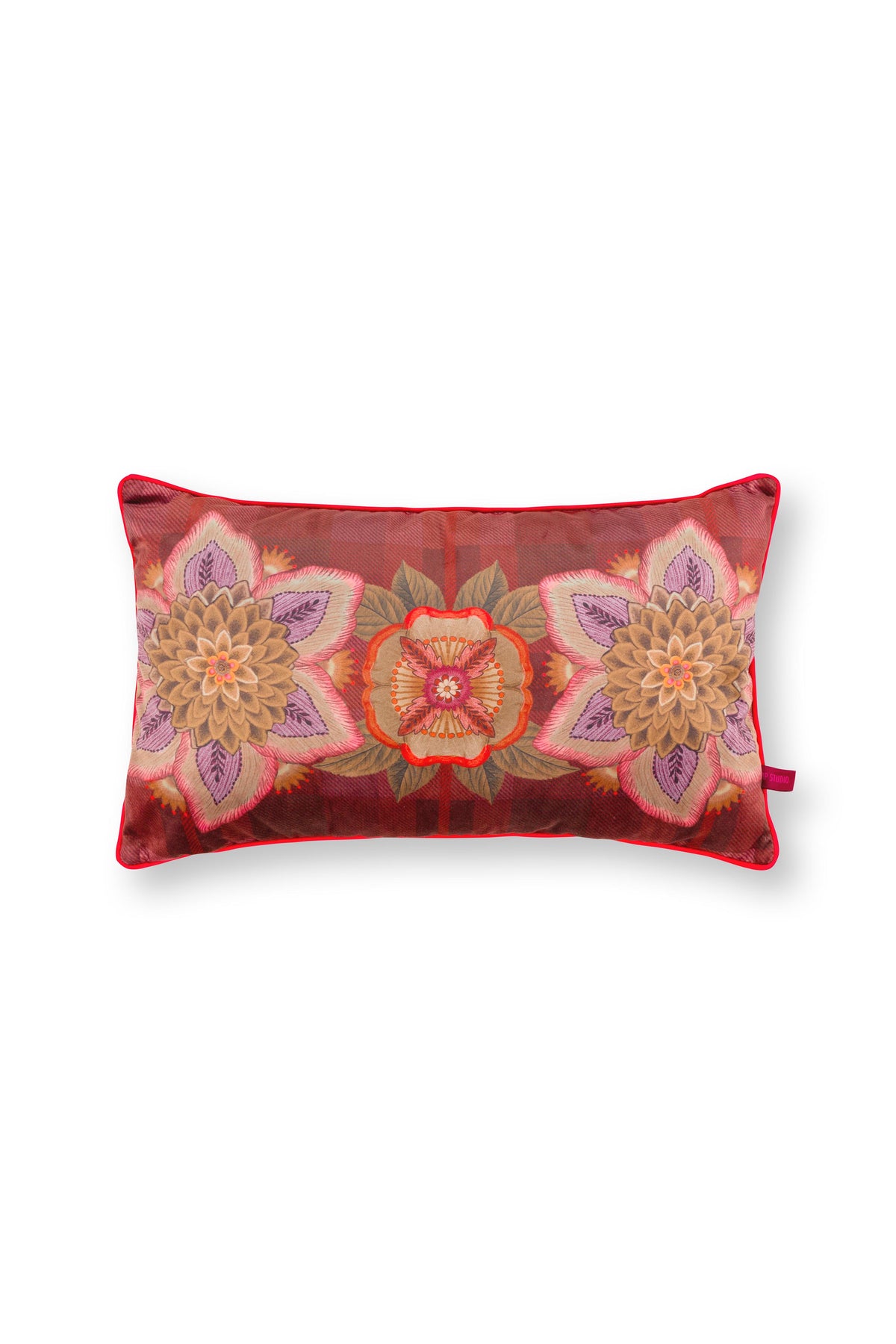 Pip Studio Sierkussen Flores Felices - Rood - 30x50cm