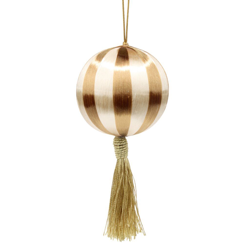 Boule rayée avec pampille à suspendre (2 modèles)