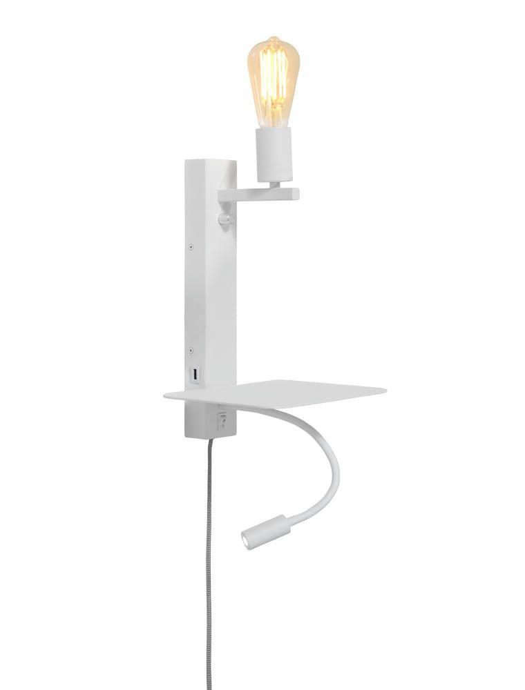 FLORENCE - Applique blanche avec tablette H25cm